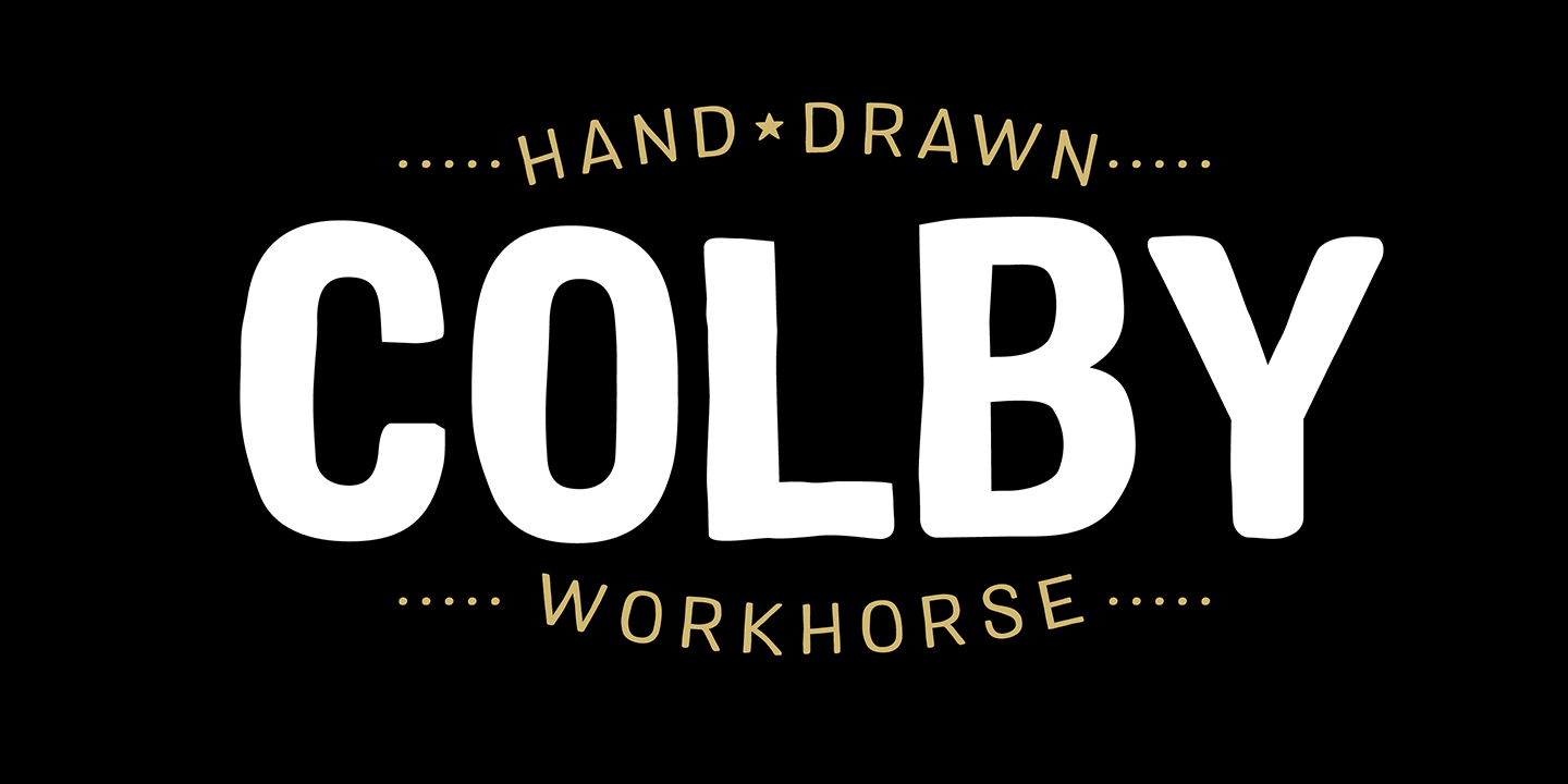 Пример шрифта Colby